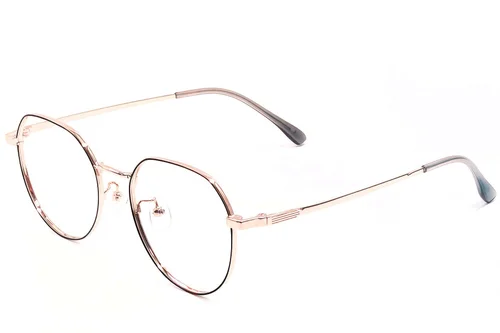 Lunettes ovales en métal noir #BS1924-0446