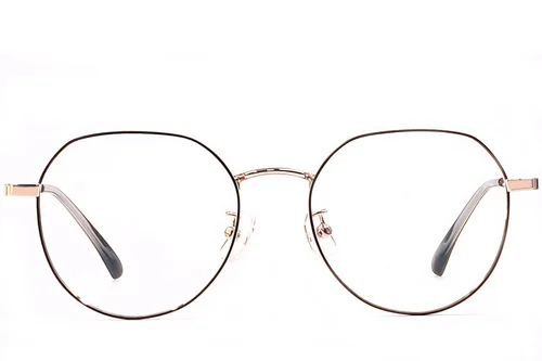 Lunettes ovales en métal noir #BS1924-0446