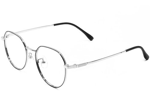 Lunettes ovales en métal noir #BS1924-0447