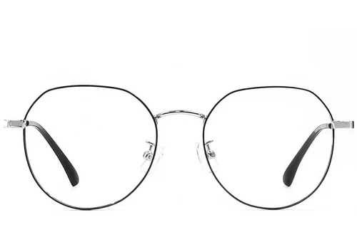 Lunettes ovales en métal noir #BS1924-0447