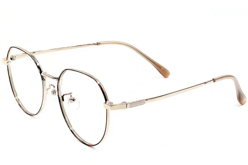 Lunettes ovales en métal écaille de tortue #BS1924-0448