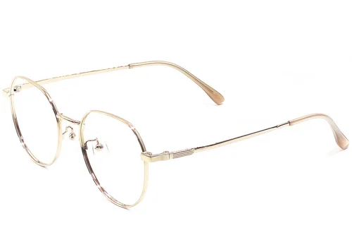 Lunettes ovales en métal doré #BS1924-0449