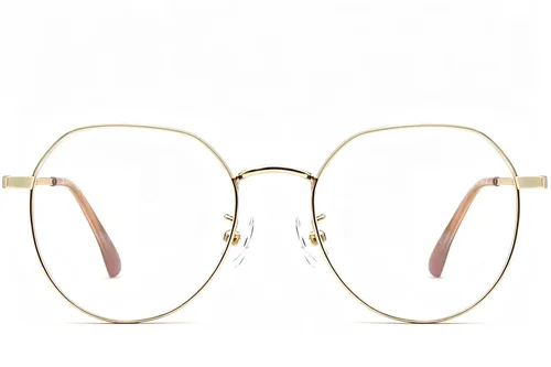 Lunettes ovales en métal doré #BS1924-0449