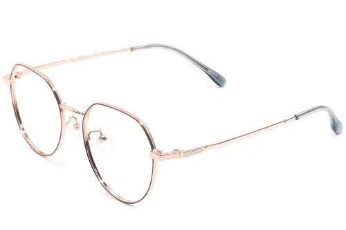 Lunettes ovales en métal marron #BS1924-0450