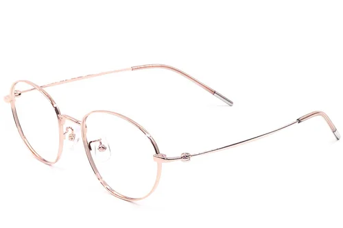 Lunettes ovales en métal rose #BS1924-0451