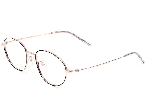 Lunettes ovales en métal noir #BS1924-0454