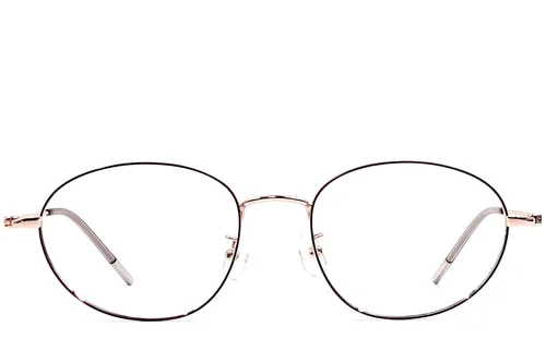Lunettes ovales en métal noir #BS1924-0454
