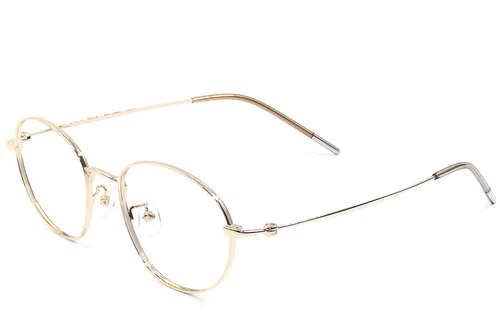 Lunettes ovales en métal doré #BS1924-0458