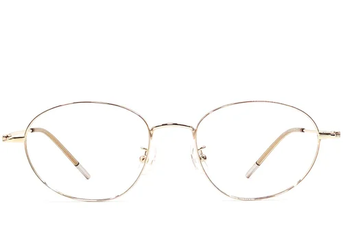 Lunettes ovales en métal doré #BS1924-0458