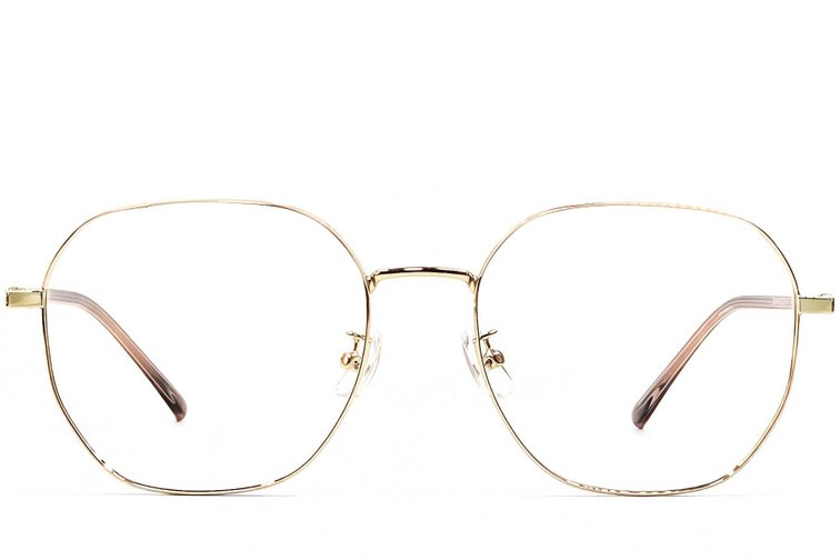 Geometrische gouden metalen bril #BS1924-0464