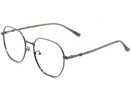 Lunettes géométriques en métal vert #BS1924-0465