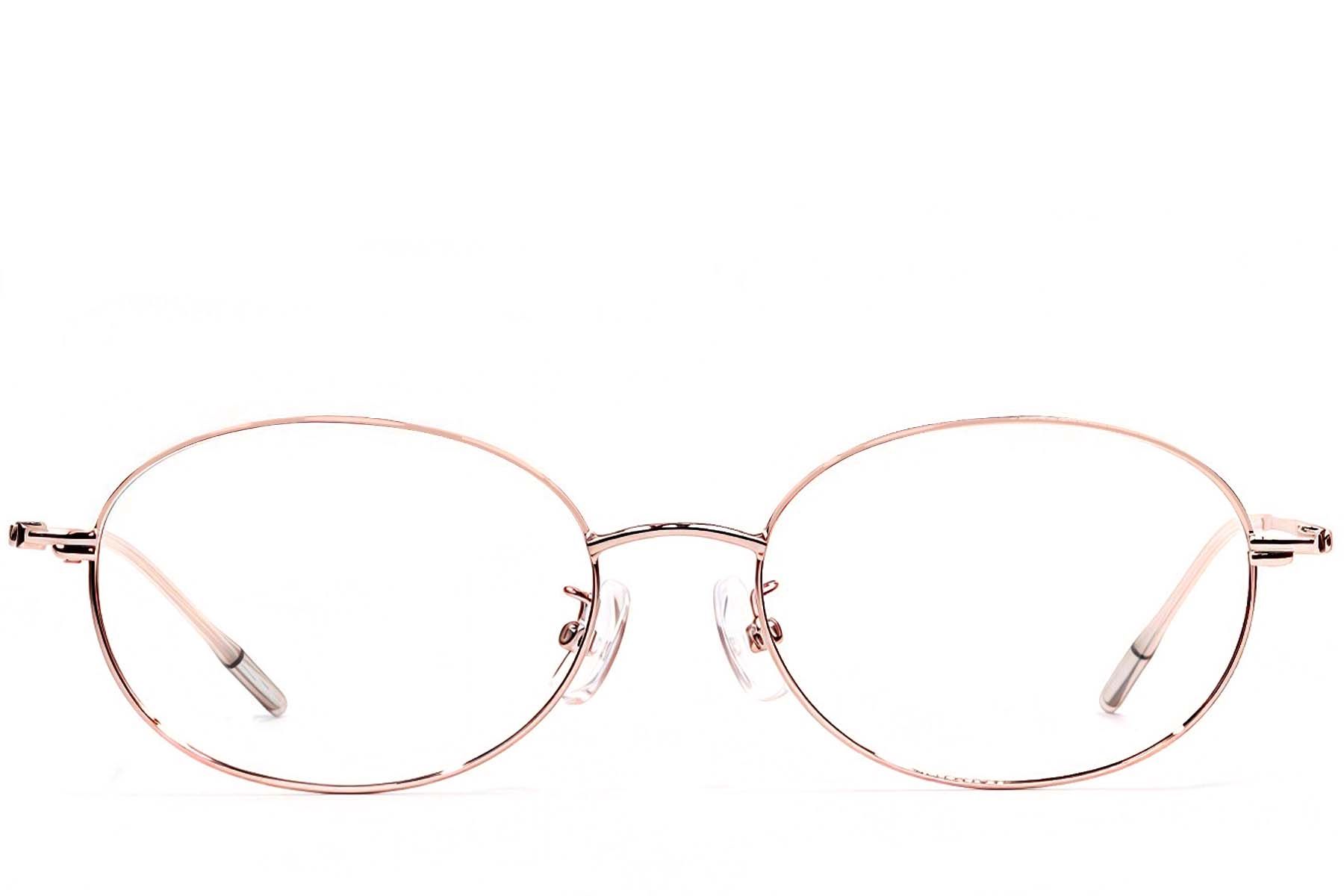 Oval Pink Metal Glasses #BS1924-0466