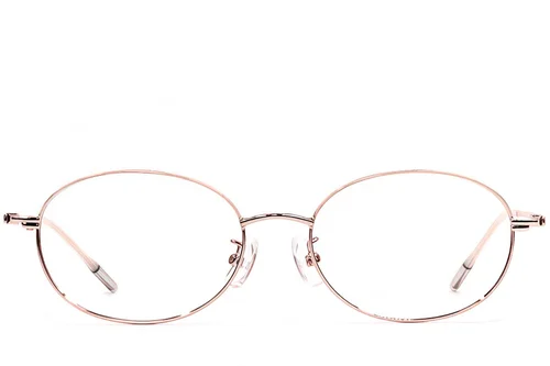 Lunettes ovales en métal rose #BS1924-0466