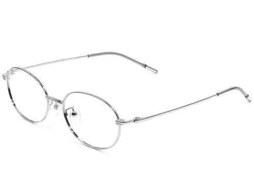 Lunettes ovales en métal argenté #BS1924-0467