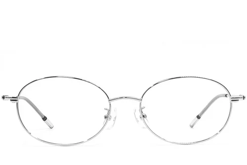Lunettes ovales en métal argenté #BS1924-0467