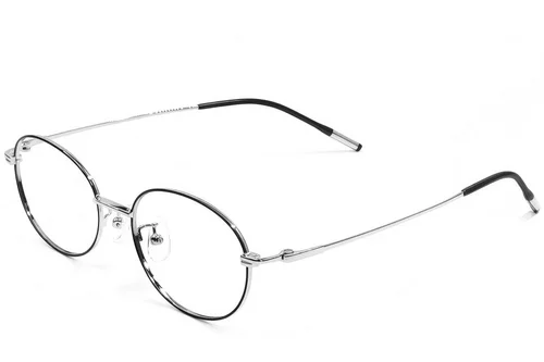 Lunettes ovales en métal noir #BS1924-0469