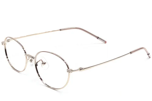 Occhiali ovali in metallo dorato #BS1924-0470