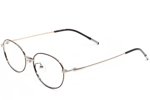 Lunettes ovales en métal noir #BS1924-0471
