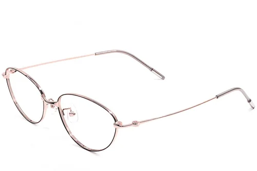Lunettes ovales en métal noir #BS1924-0476