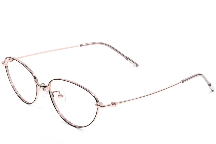 Oval Black Metal Glasses #BS1924-0476