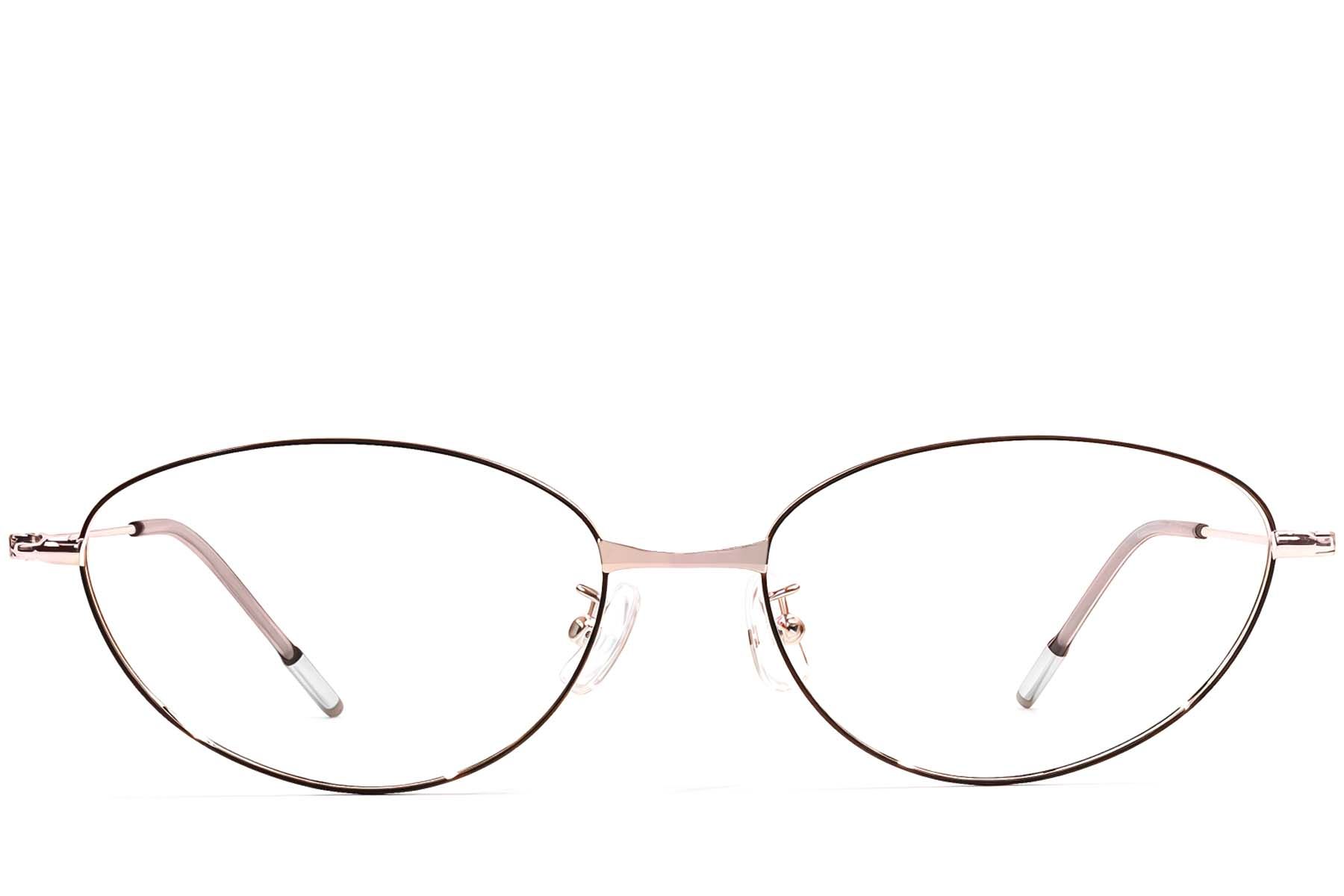 Oval Black Metal Glasses #BS1924-0476