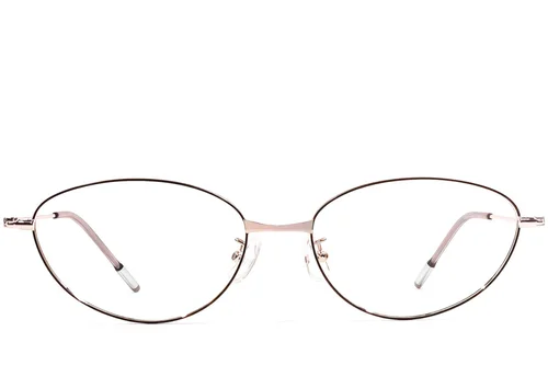 Lunettes ovales en métal noir #BS1924-0476