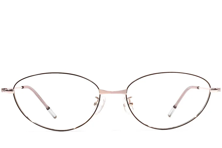 Oval Black Metal Glasses #BS1924-0476