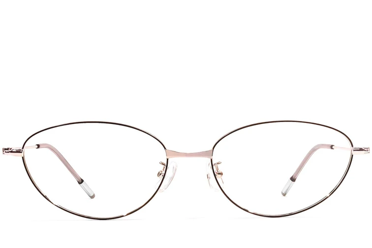 Oval Black Metal Glasses #BS1924-0476