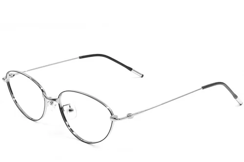 Lunettes ovales en métal noir #BS1924-0477