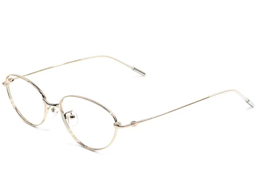 Lunettes ovales en métal doré #BS1924-0479
