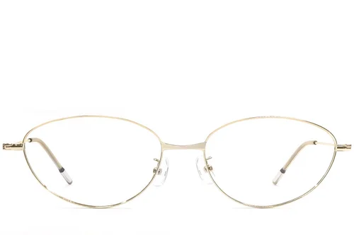 Lunettes ovales en métal doré #BS1924-0479