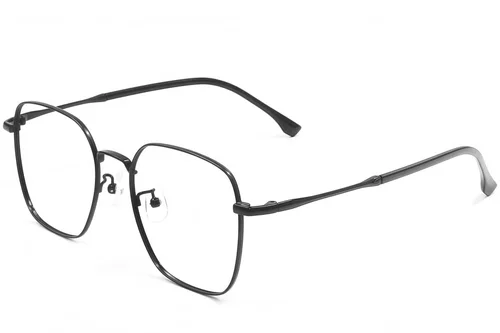 Lunettes rectangulaires en métal noir #BS1924-0483