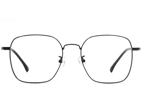 Lunettes rectangulaires en métal noir #BS1924-0483