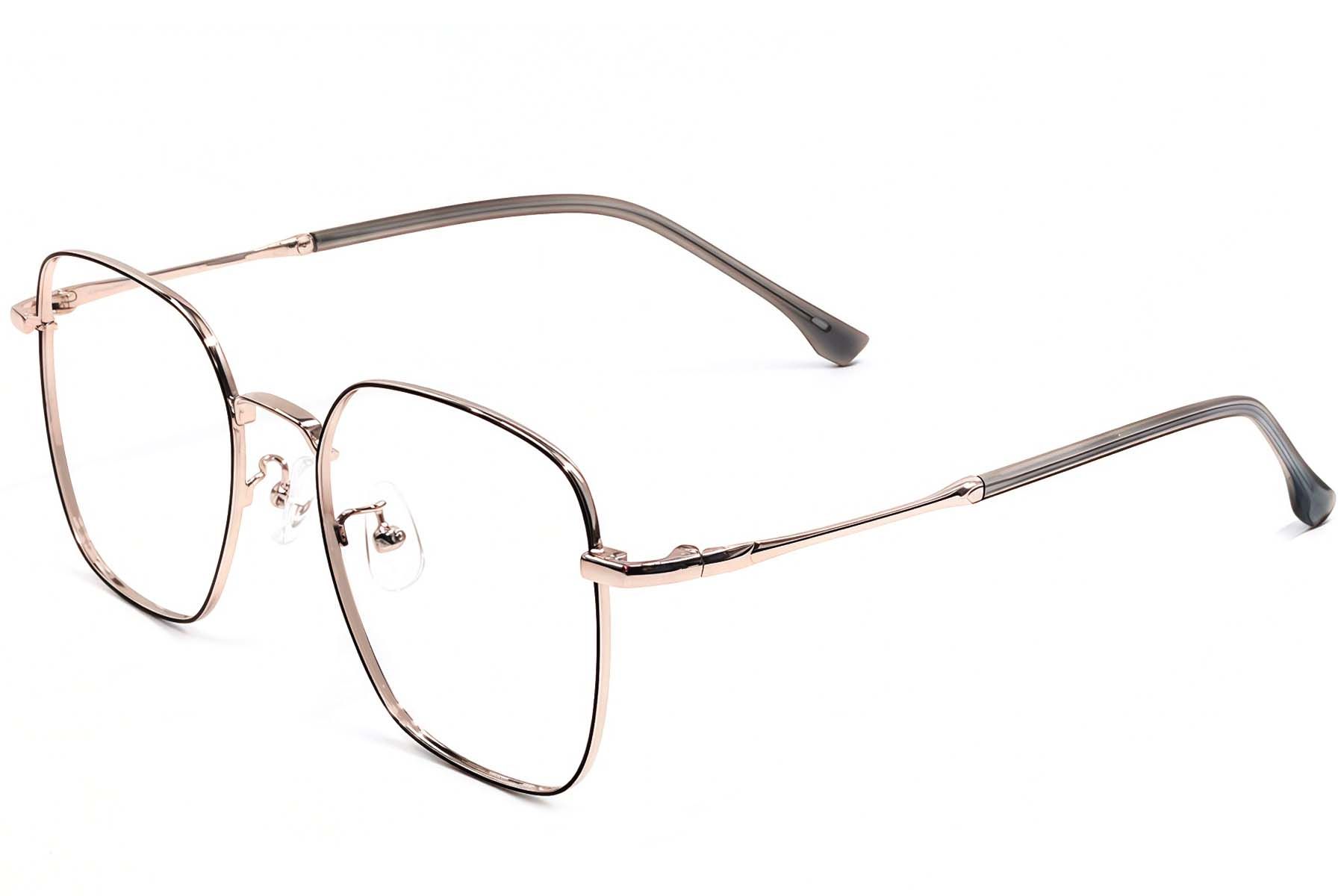 Rectangular Black Metal Glasses #BS1924-0484