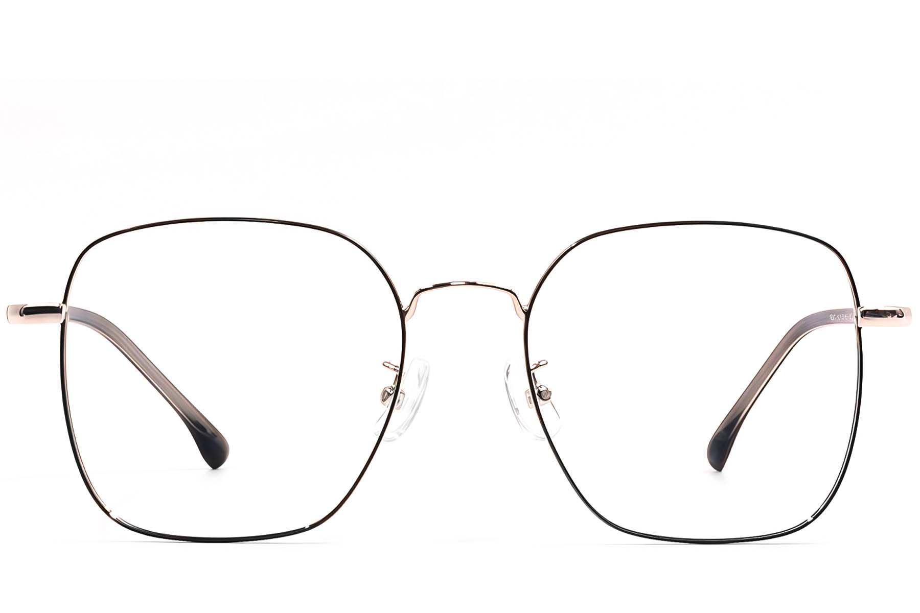 Rectangular Black Metal Glasses #BS1924-0484