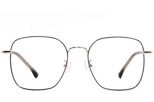 Lunettes rectangulaires en métal noir #BS1924-0484
