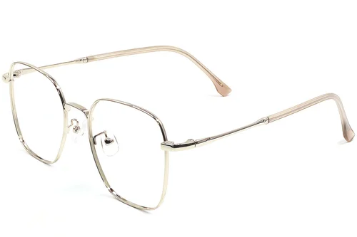 Lunettes rectangulaires en métal doré #BS1924-0487