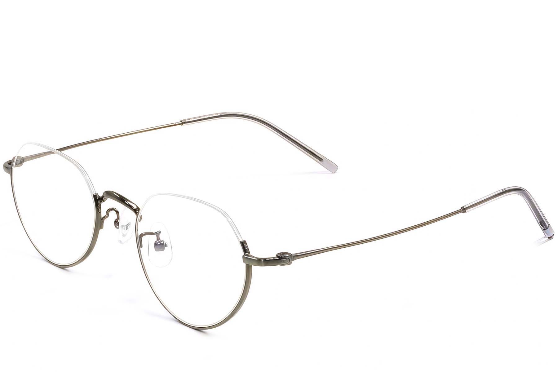 Lunettes semi-cerclées en métal gris #BS1924-0495