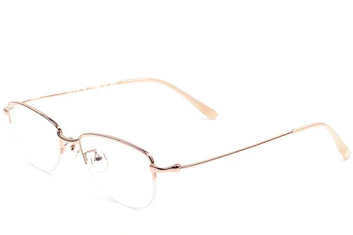 Lunettes semi-cerclées en métal rose #BS1924-0496