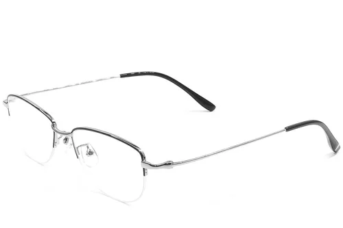 Lunettes semi-cerclées en métal noir #BS1924-0500
