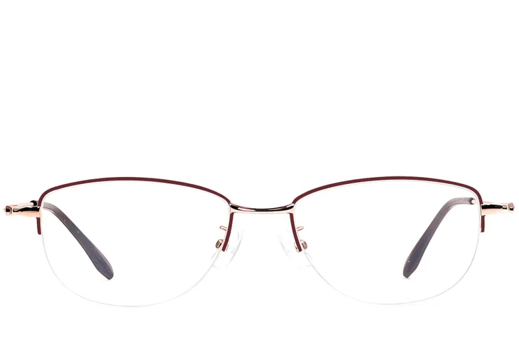 Gafas de metal rojo sin montura #BS1924-0502