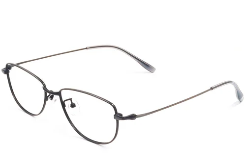 Lunettes papillon en métal gris #BS1924-0509