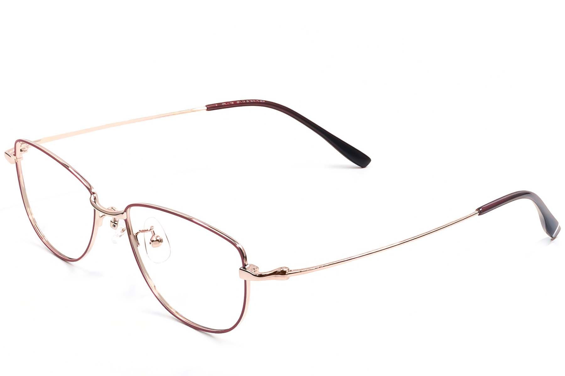 Occhiali a farfalla in metallo rosso #BS1924-0510