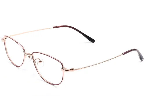 Lunettes papillon en métal rouge #BS1924-0510