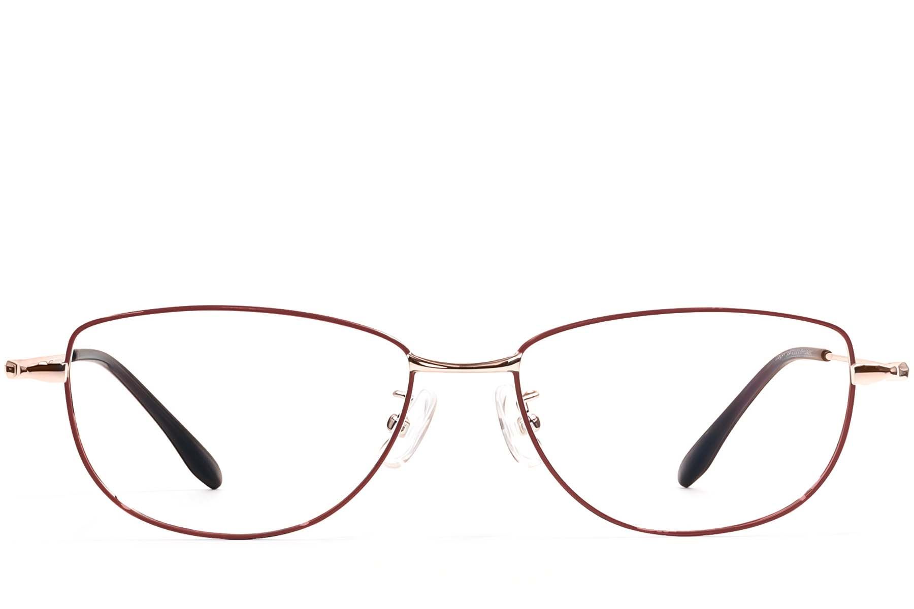 Occhiali a farfalla in metallo rosso #BS1924-0510