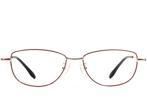 Lunettes papillon en métal rouge #BS1924-0510