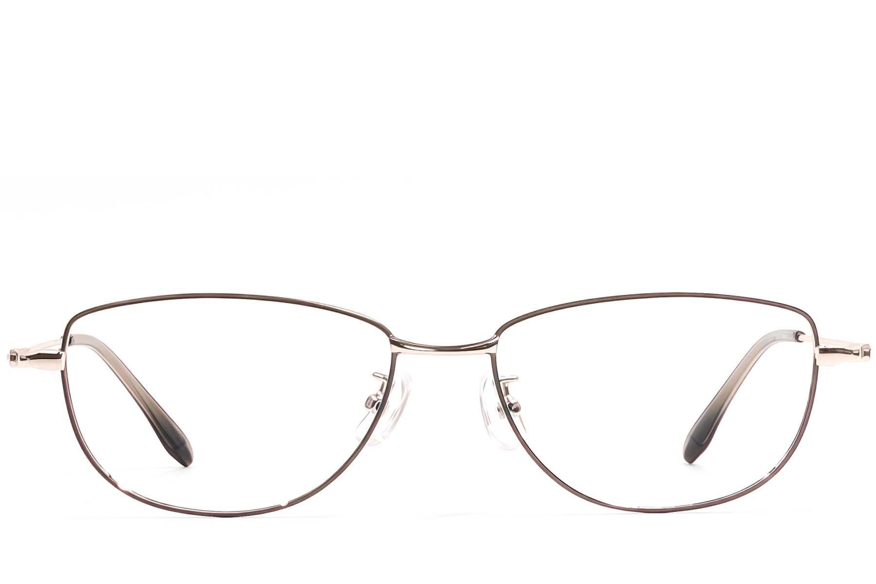 Schmetterlingsbraune Metallbrille #BS1924-0511