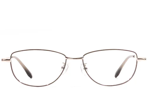 Lunettes papillon en métal marron #BS1924-0511