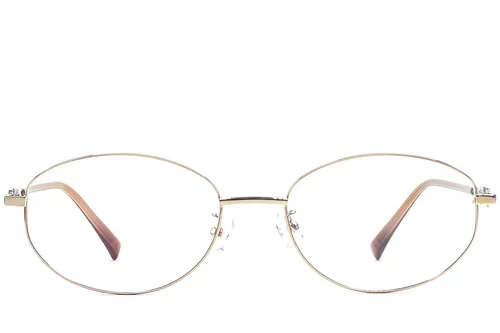 Lunettes ovales en métal doré #BS1924-0516