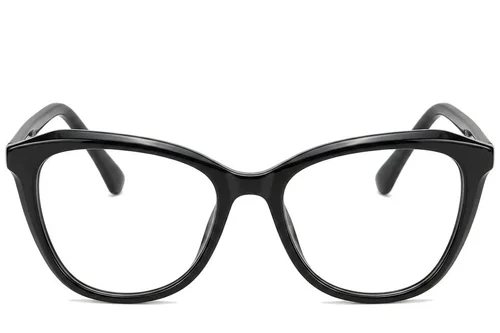 Lunettes papillon en acétate noir #BS2012-0001